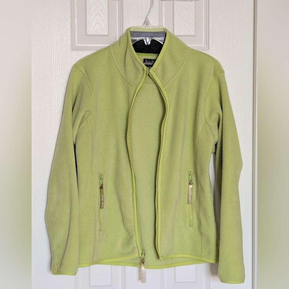 B.U.M Equipment Women's (Small)  Fleece Zip-Front High-Neck Utility Jacket